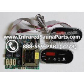 COMPLETE CONTROL POWER BOX WITH CONTROL PANEL - COMPLETE CONTROL POWER BOX / BOARD EZE INFRARED SAUNA WITH TWO CONTROL PANEL BLACK FINISH 1