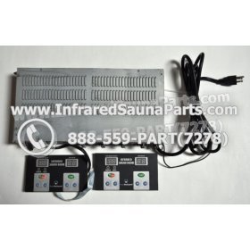 COMPLETE CONTROL POWER BOX WITH CONTROL PANEL - COMPLETE CONTROL POWER BOX HYDRA INFRARED SAUNA STYLE 2 WITH TWO CONTROL PANELS 1