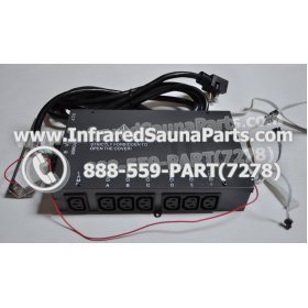 COMPLETE CONTROL POWER BOX 220V / 240V - COMPLETE CONTROL POWER BOX 220V / 240V WITH 7 CIRCUIT BOARD PINS  6 FEMALE PLUGS SAUNAGEN INFRARED SAUNA 15
