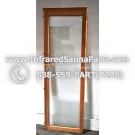 WOOD SAUNA WALLS - HEMLOCK WOOD SAUNA PANEL WITH GLASS ( 24" x 71" ) 3