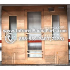 WOOD SAUNA WALLS - HEMLOCK WOOD SAUNA PANEL + DOOR  ( 70" x 78.7" ) 10