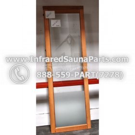 WOOD SAUNA WALLS - HEMLOCK WOOD SAUNA PANEL WITH GLASS ( 71.2" x 24" ) 2