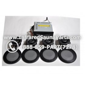 COMPLETE STEREO + SPEAKERS + COVERS - COMPLETE STEREO SYSTEM CM-4021R WITH 4 SPEAKERS 2