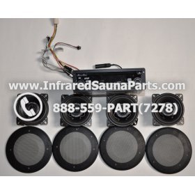 COMPLETE STEREO + SPEAKERS + COVERS - COMPLETE STEREO SYSTEM CM-4021R WITH 4 SPEAKERS 3