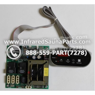 COMPLETE CONTROL POWER BOX WITH CONTROL PANEL - COMPLETE CONTROL POWER BOX / BOARD EZE INFRARED SAUNA WITH ONE CONTROL PANEL BLACK FINISH 1